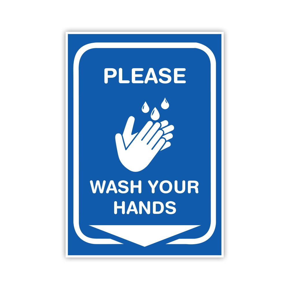 Hand Sanitize White | Home/Office Sign | Portrait | 8.5”x11.5” | Fade Resistant