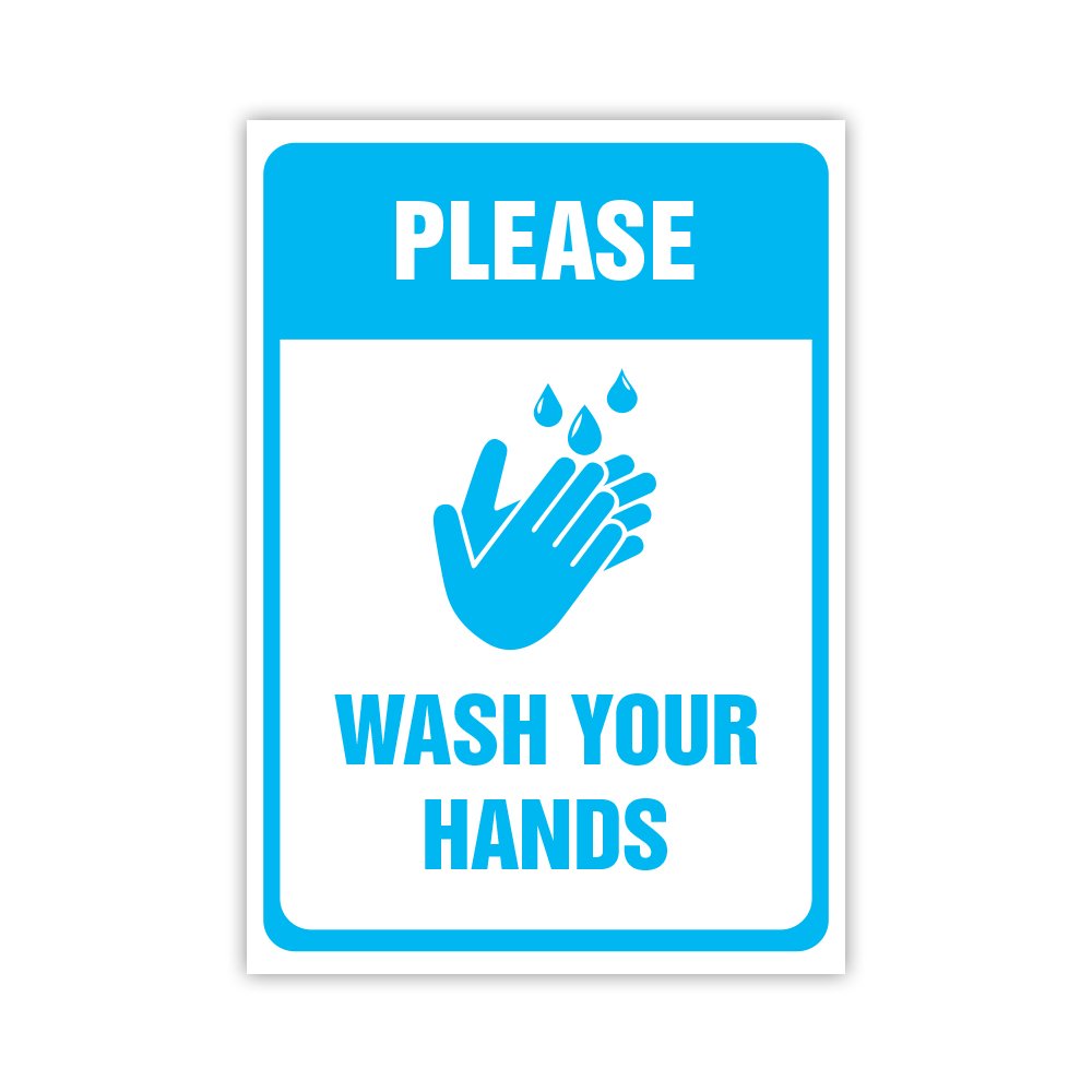 Hand Sanitize White | Home/Office Sign | Portrait | 8.5”x11.5” | Fade Resistant