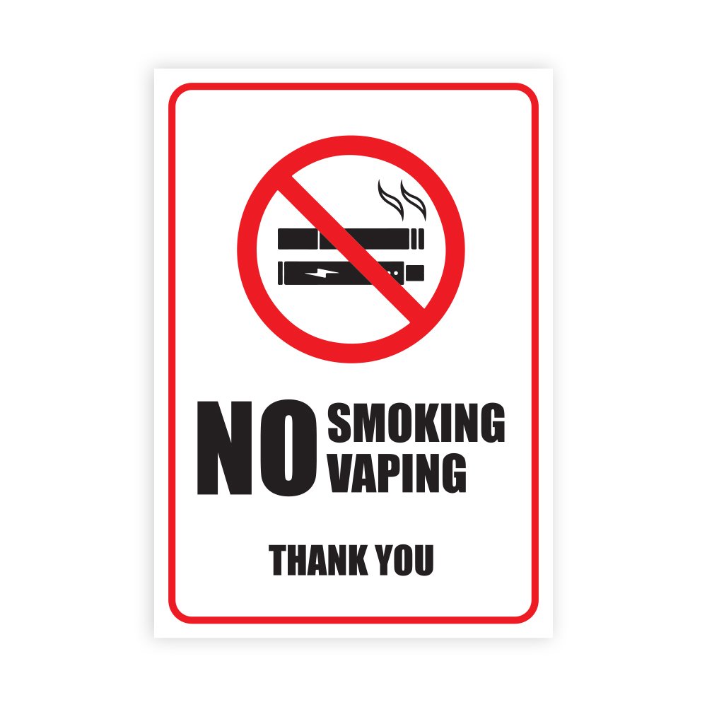 No Smoking Sign | Home/Office Sign | Portrait | 10”x7” | Scratch Resistant