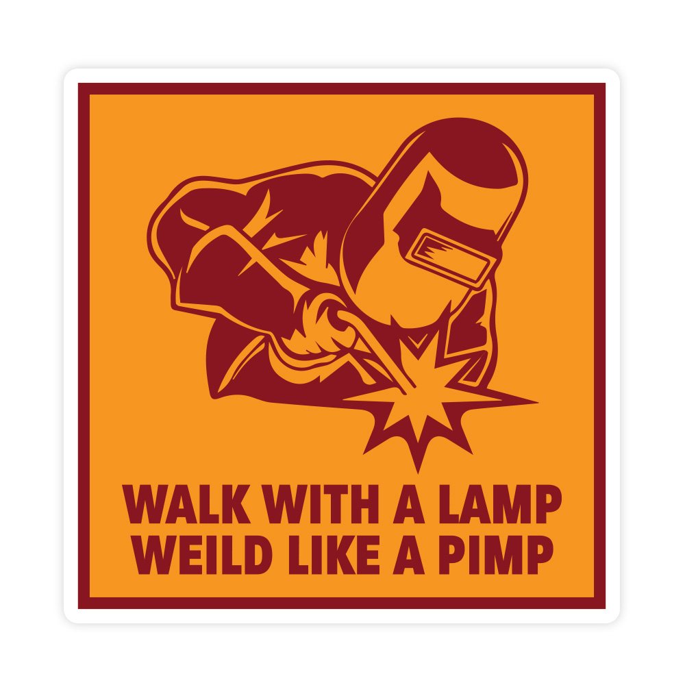 Walk With A Lamp | Hard Hat Stickers | PVC Vinyl | 2.5”x2.5” | Waterproof
