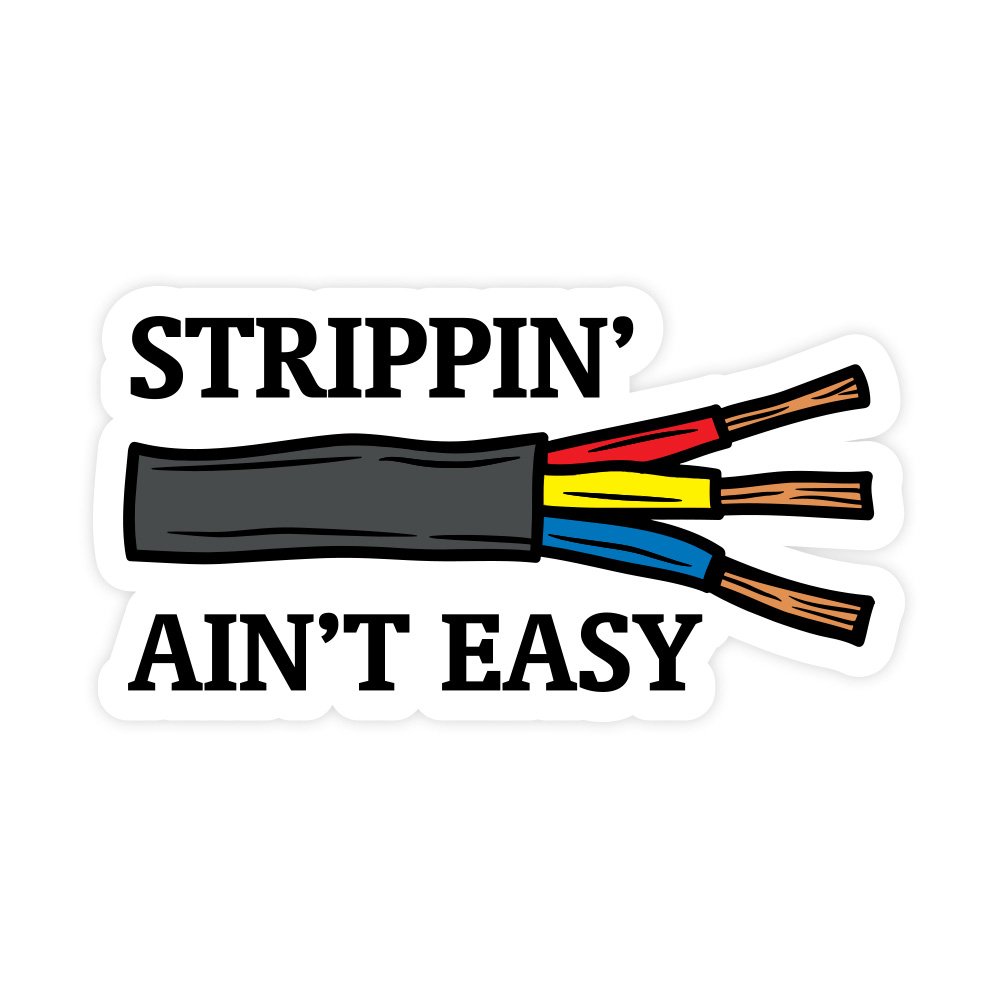 Strippin | Hard Hat Stickers | PVC Vinyl | 2.5”x1.5” | Waterproof