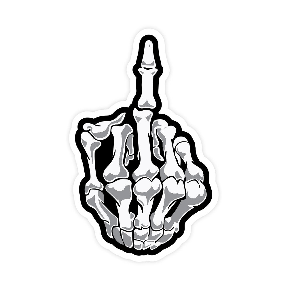 Middle Finger | Hard Hat Stickers | PVC Vinyl | 2”x2.5” | Waterproof