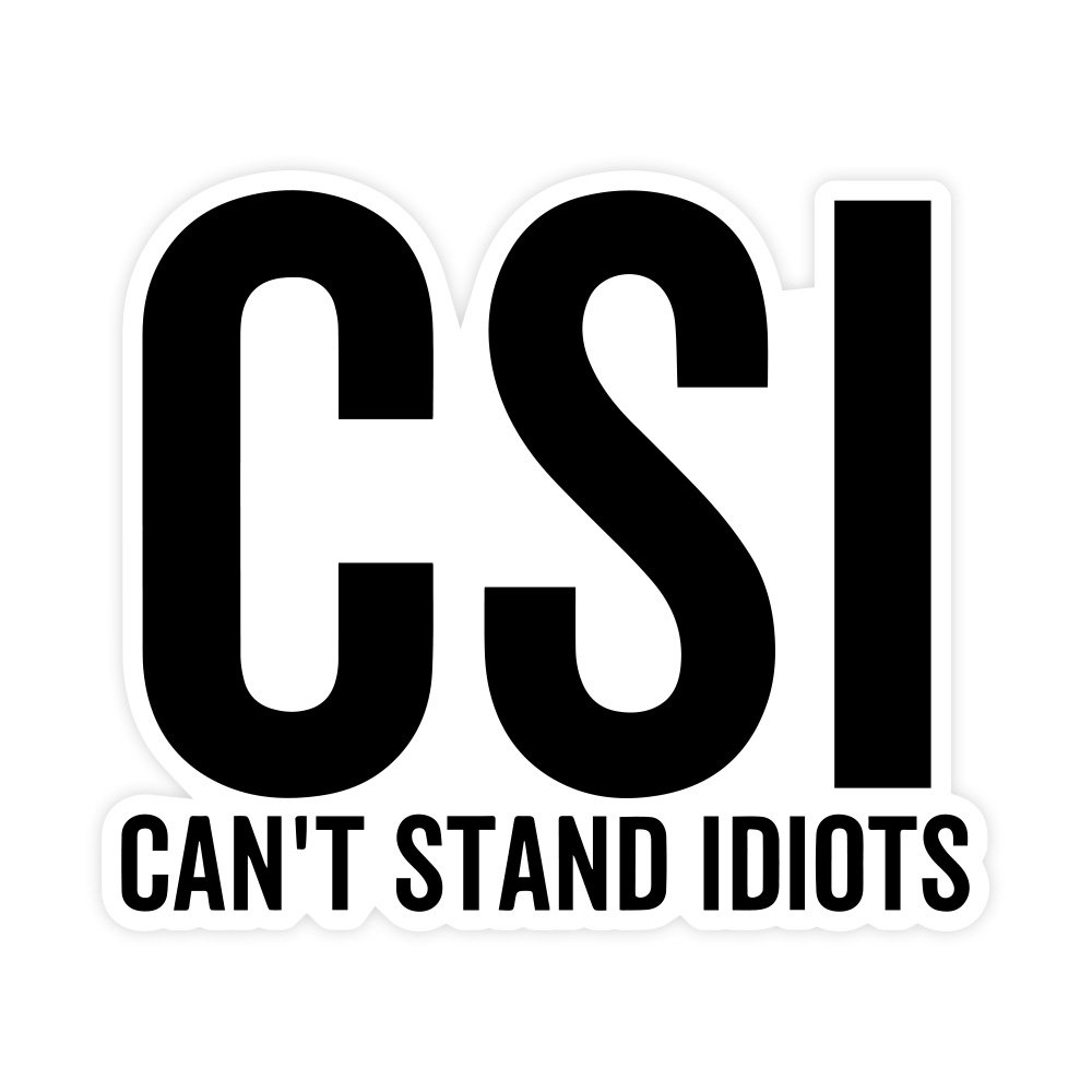 CSI | Hard Hat Stickers | PVC Vinyl | 2.5”x2.5” | Waterproof