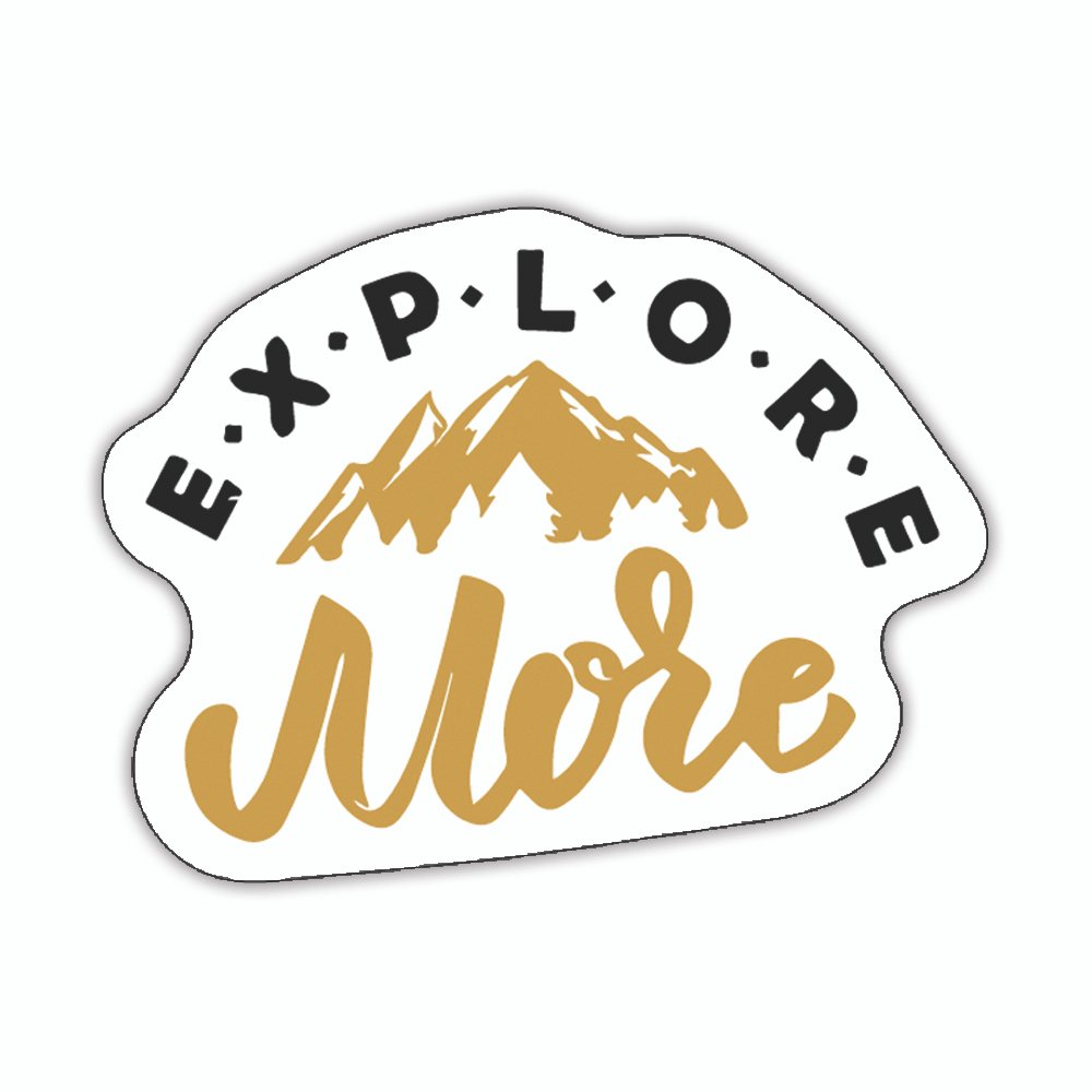 Explore More | Laptop Decals | Die-Cut | 2”x1.5” | Waterproof