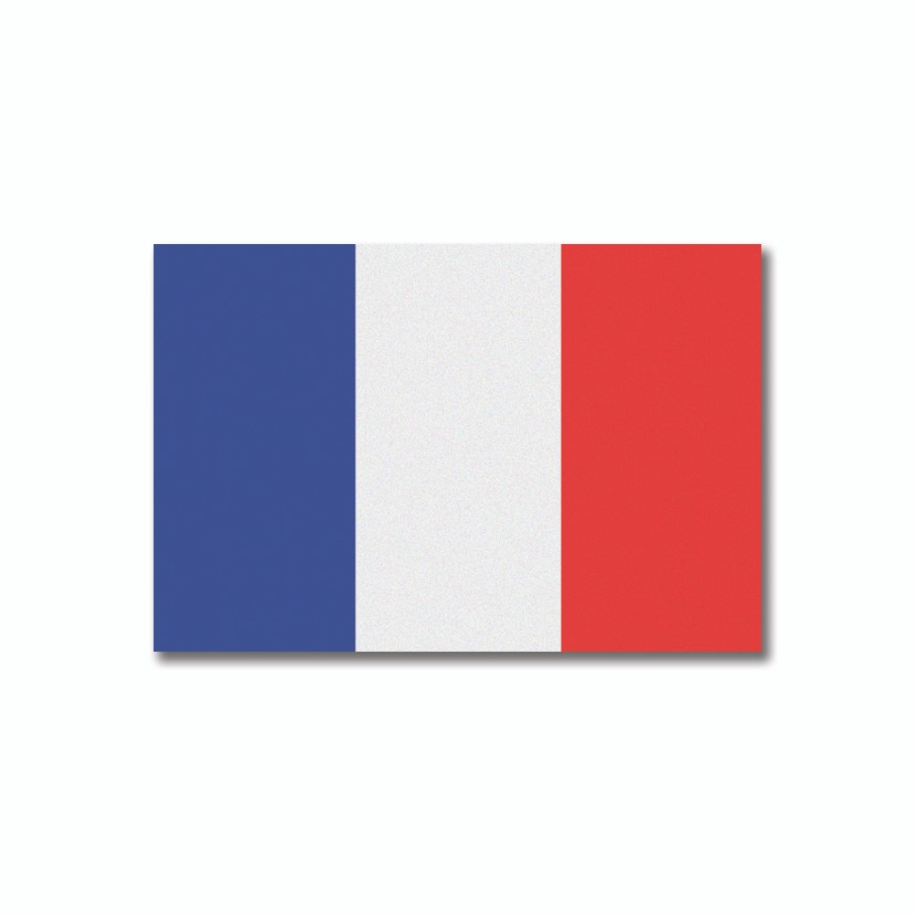 France Flag | Flags and Decals | Rectangle | 5”x3”   6”x4” | Reflective Sticker