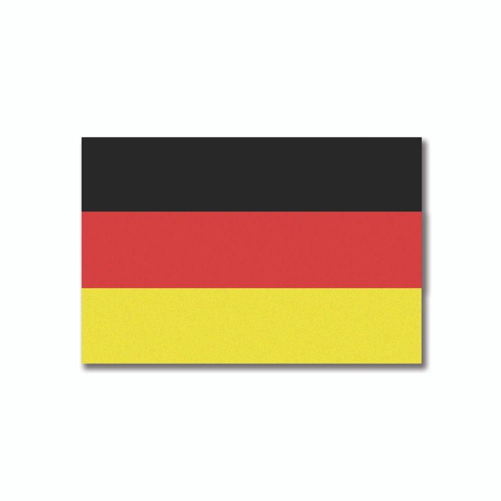 Germany Flag | Flags and Decals | Rectangle | 5”x3”   6”x4” | Reflective Sticker