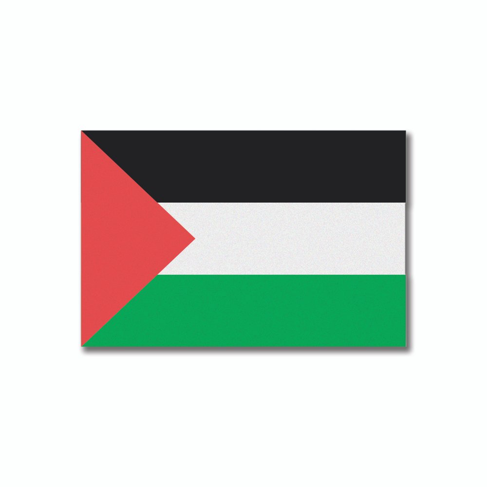 Palestine Flag | Flags and Decals | Rectangle | 5”x3”   6”x4” | Reflective Sticker