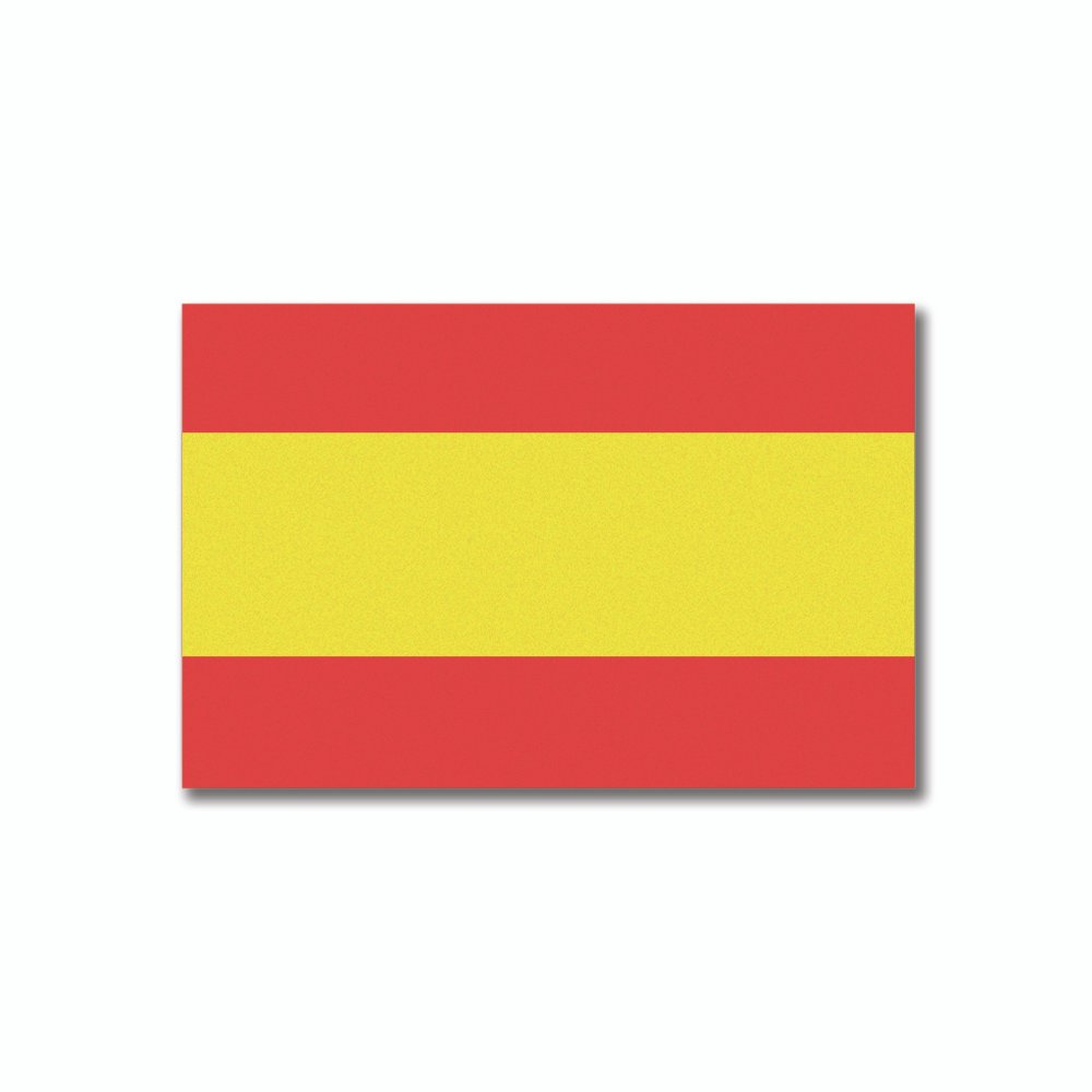 Spain Flag | Flags and Decals | Rectangle | 5”x3”   6”x4” | Reflective Sticker