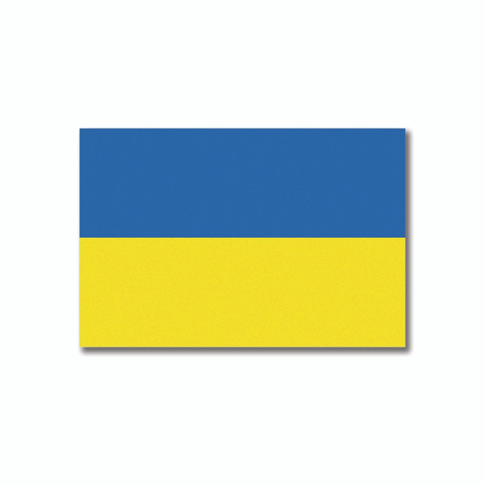 Ukraine Flag | Flags and Decals | Rectangle | 5”x3”   6”x4” | Reflective Sticker