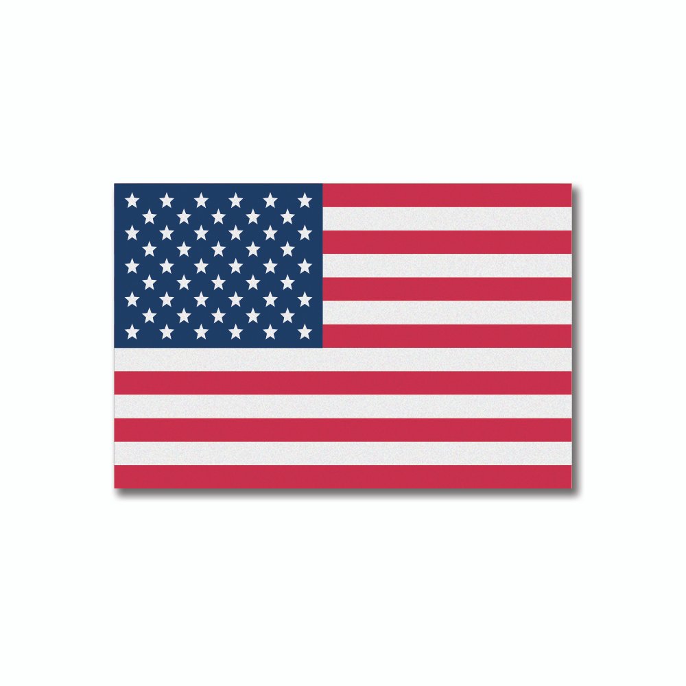 USA Flag | Flags and Decals | Rectangle | 5”x3”   6”x4” | Reflective Sticker