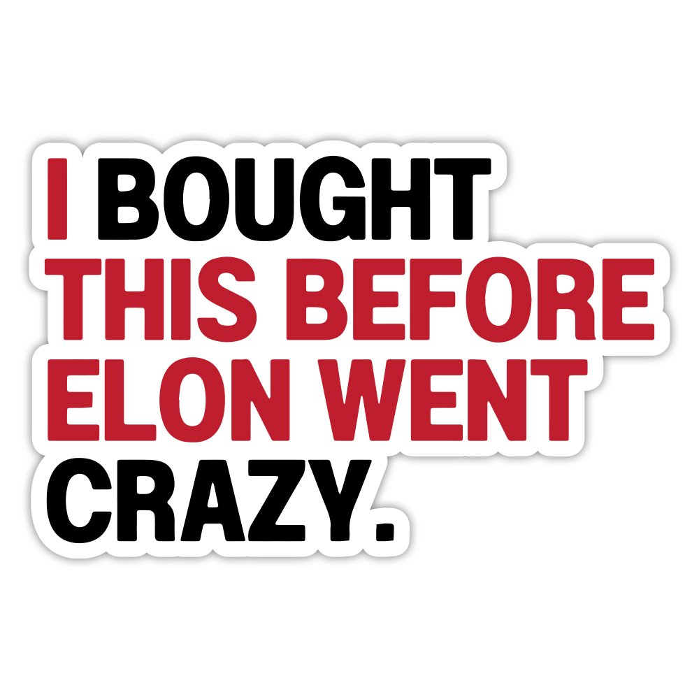 Funny Tesla Bumper Sticker | Automotive Bumper Sticker | Rectangle | 9”x3” | UV Laminate