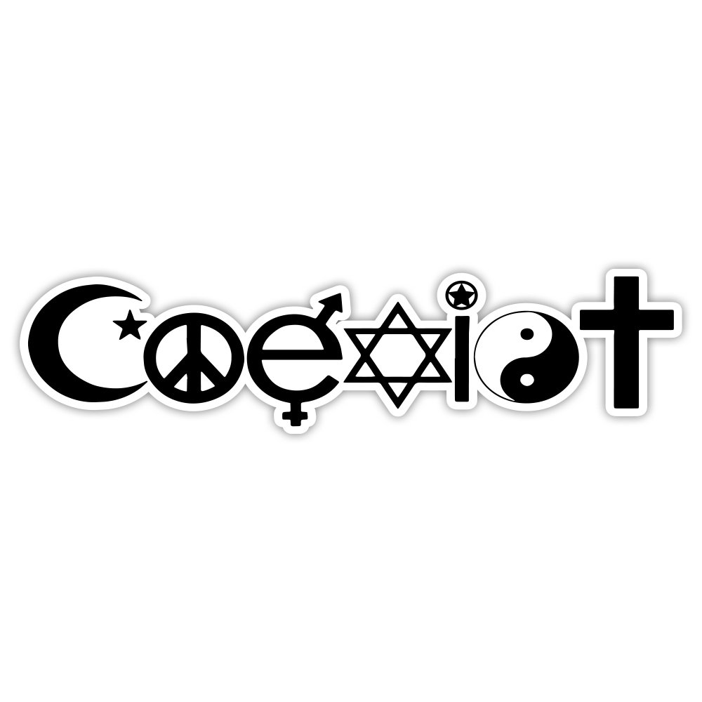 Coexist | Automotive Bumper Sticker | DI-CUT | 8”x2” | UV Laminate