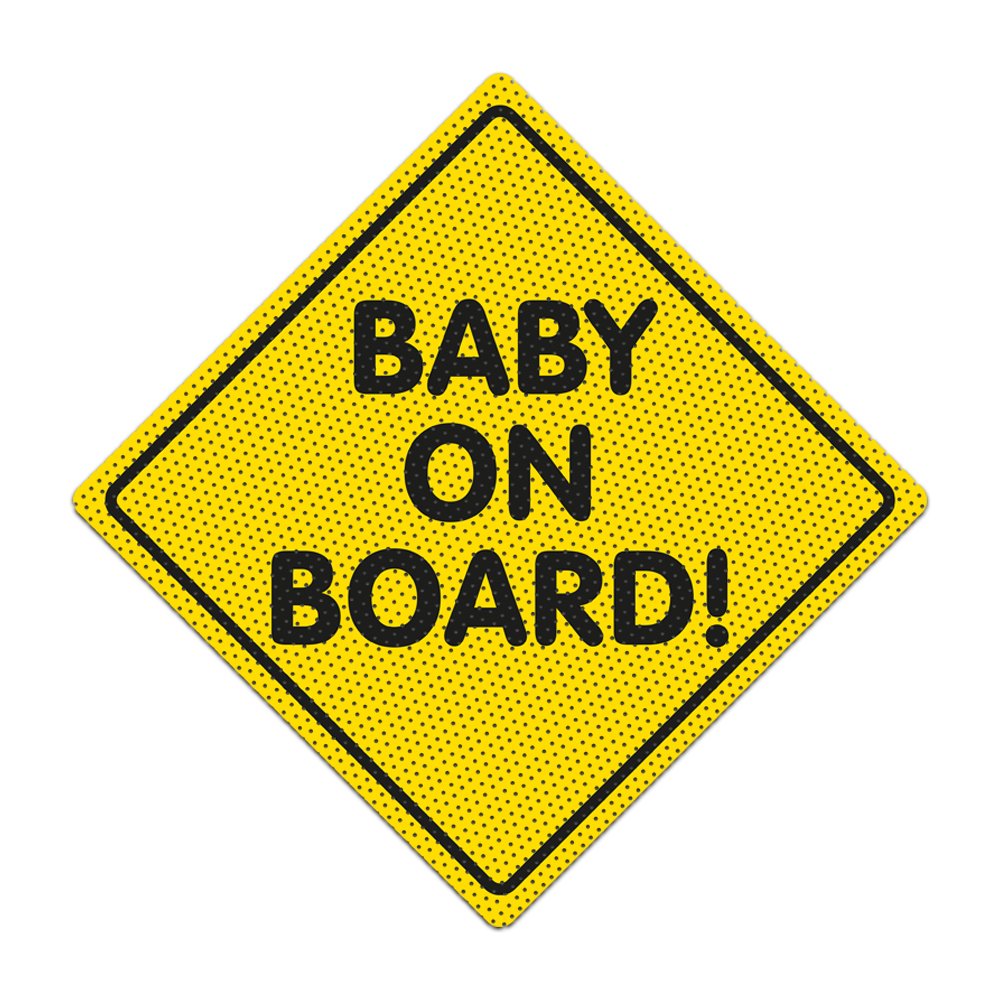 Baby On Board | Automotive Bumper Sticker | Square | 5”x5” | UV Laminate