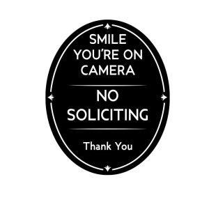 NO SOLICITING SIGN OVAL