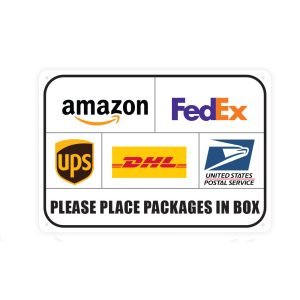 PACKAGE DELIVERY SIGN RECTANGLE
