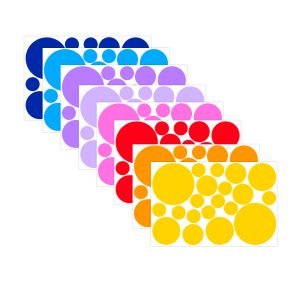POLKADOT COLOR DECALS ROUND