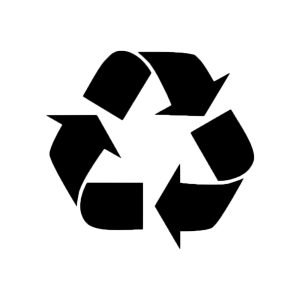 RECYCLE PLOTTER STICKER BLACK