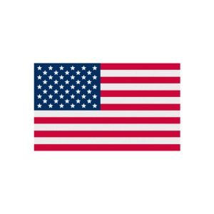 USA FLAG STICKER REFLECTIVE RECTANGLE